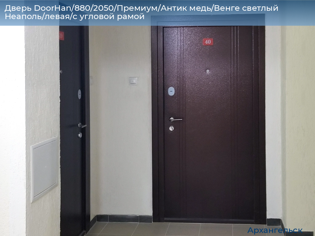 Дверь DoorHan/880/2050/Премиум/Антик медь/Венге светлый Неаполь/левая/с угловой рамой, arhangelsk.doorhan.ru