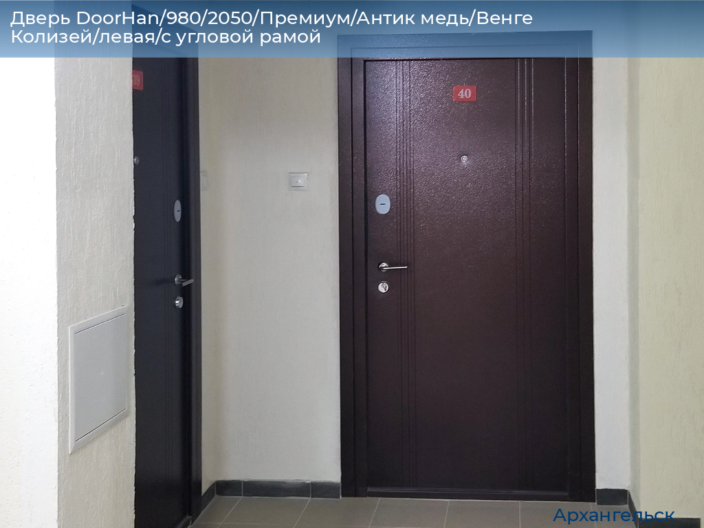 Дверь DoorHan/980/2050/Премиум/Антик медь/Венге Колизей/левая/с угловой рамой, arhangelsk.doorhan.ru
