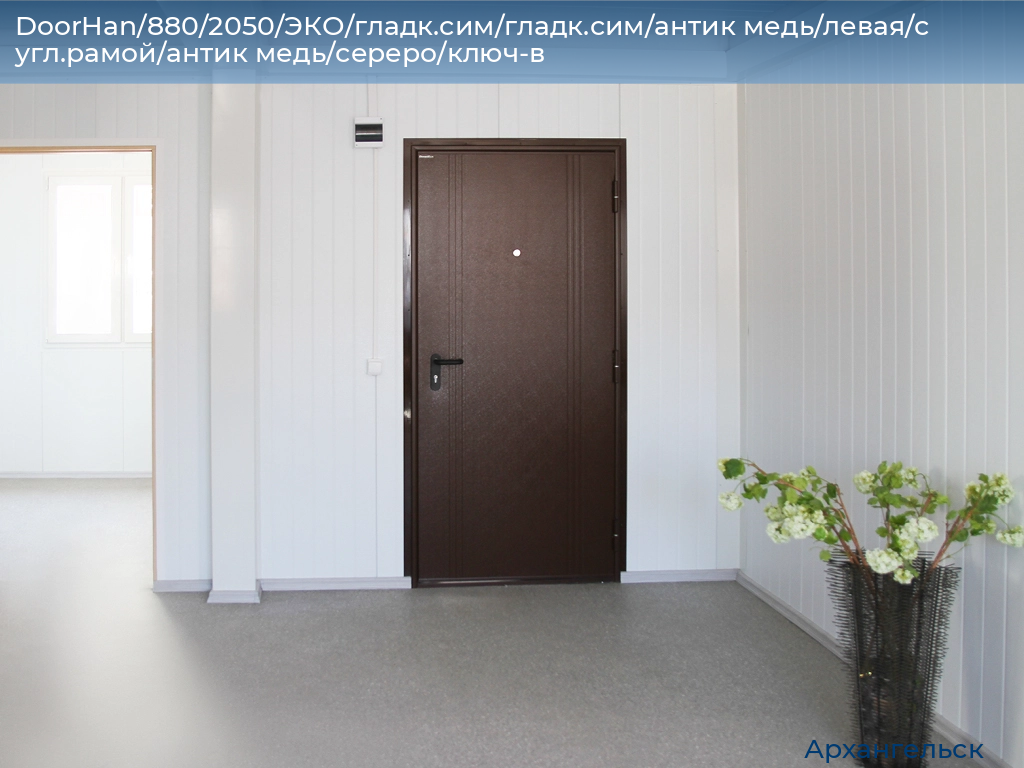 DoorHan/880/2050/ЭКО/гладк.сим/гладк.сим/антик медь/левая/с угл.рамой/антик медь/сереро/ключ-в, arhangelsk.doorhan.ru