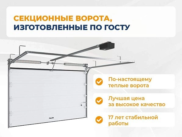 Cекционные ворота 2700х2300 мм белые DoorHan RSD02, arhangelsk.doorhan.ru