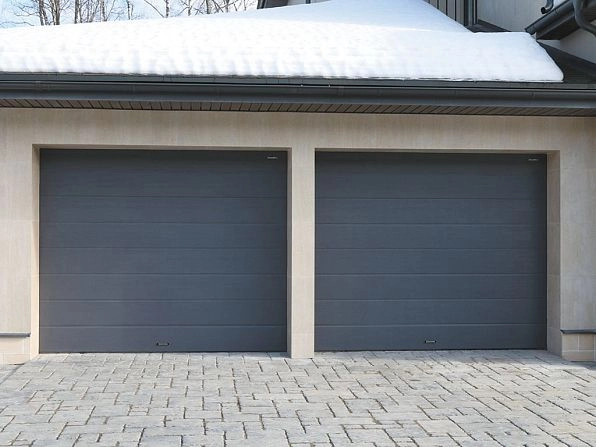Cекционные ворота 3400х2750 мм антрацитовые DoorHan RSD02, arhangelsk.doorhan.ru